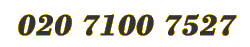 Telephone enquiries - number shown in the image
